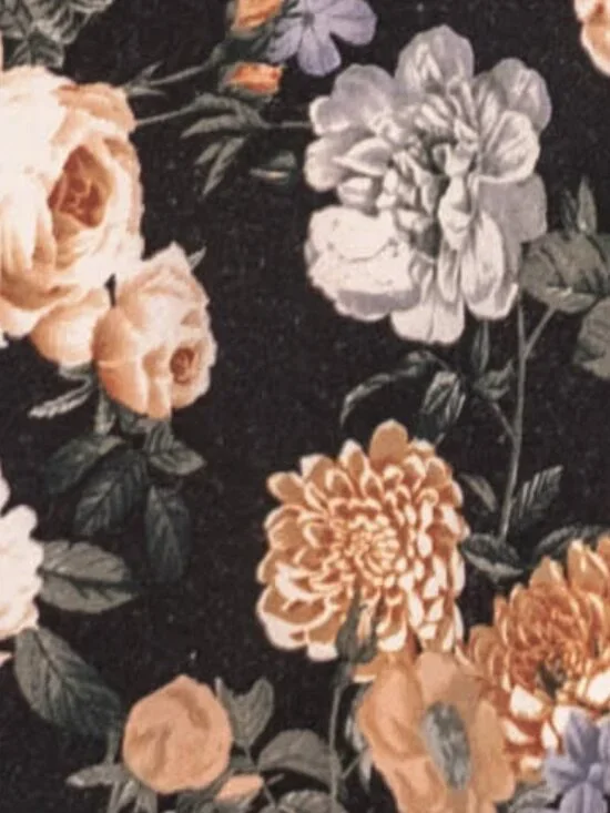 Forever 21 2010s Black and Floral Stretchy Zip Pencil Skirt - Size Small - Picture 6 of 6